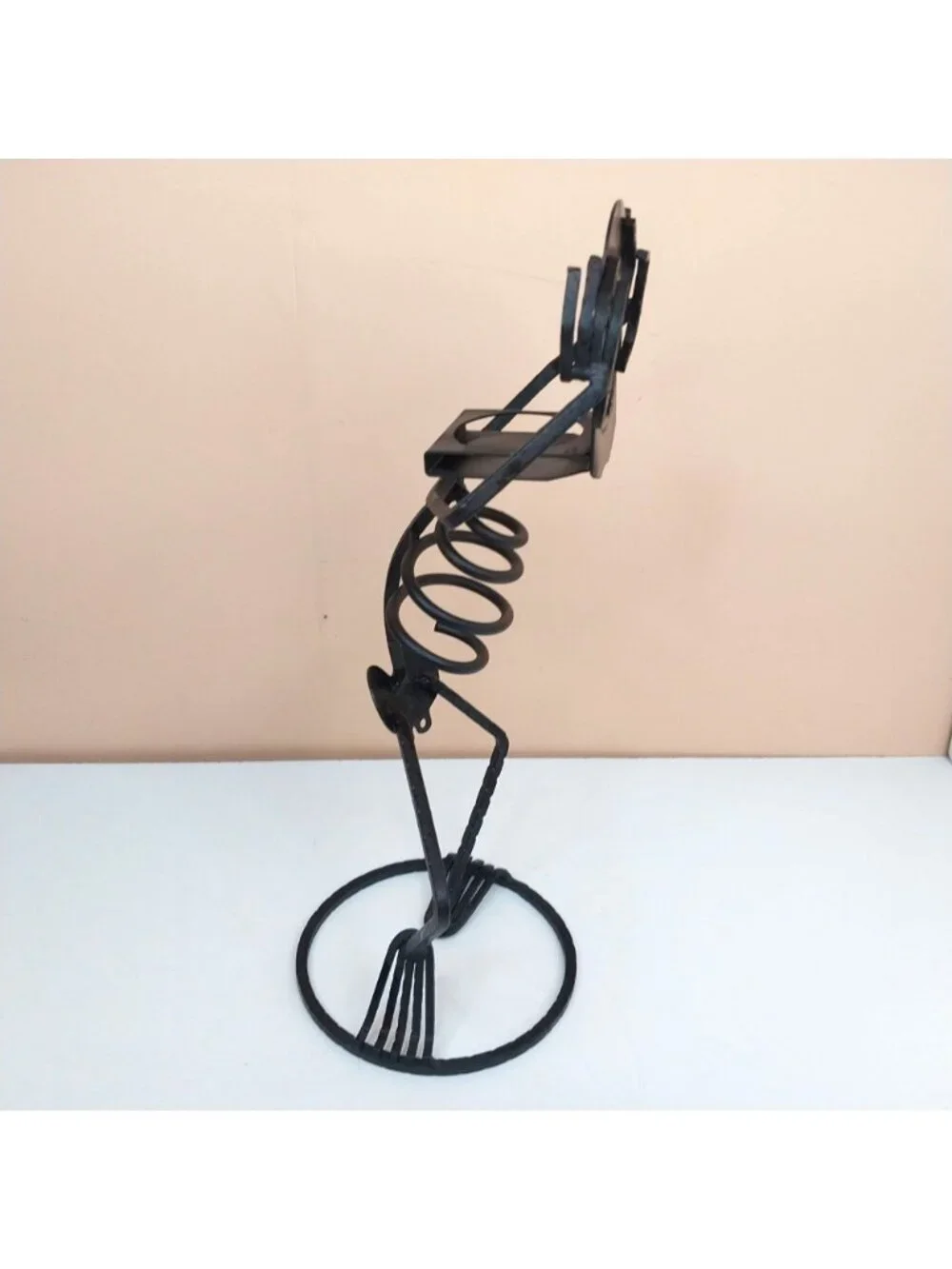 Partylite Mr. Bones Metal Skeleton Candleholder Skull Head Figurine Black 12